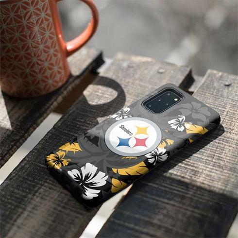 NFL Pittsburgh Steelers Tropical Print Galaxy S20 Plus Pro Case