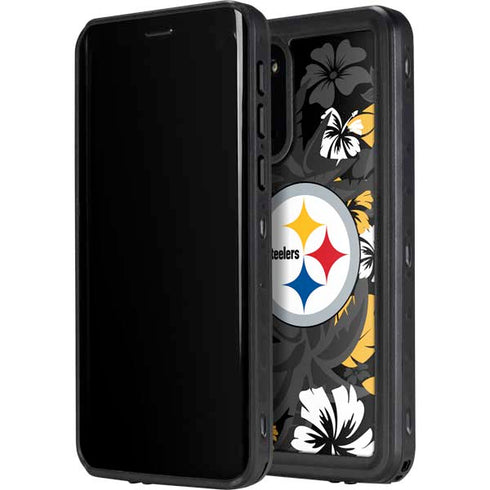 NFL Pittsburgh Steelers Tropical Print Galaxy S20 Plus Waterproof Case