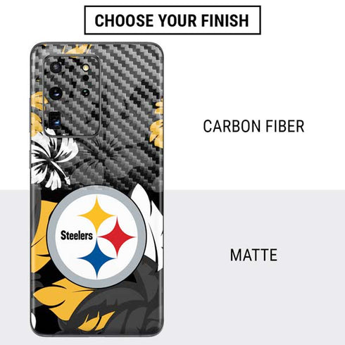 NFL Pittsburgh Steelers Tropical Print Galaxy S20 Ultra 5G Skin