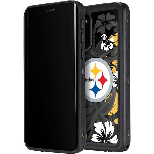 NFL Pittsburgh Steelers Tropical Print Galaxy S20 Waterproof Case