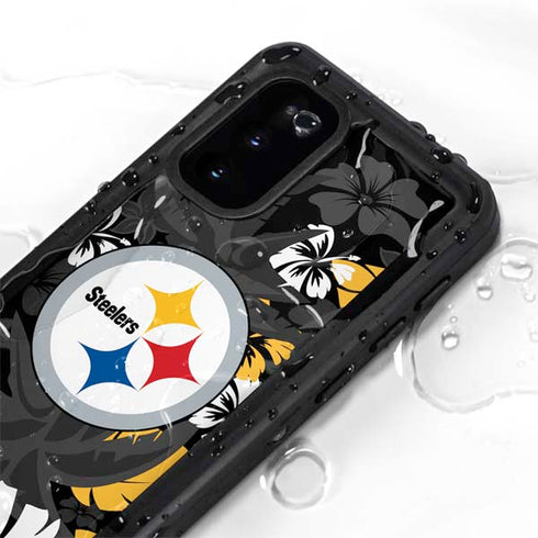 NFL Pittsburgh Steelers Tropical Print Galaxy S20 Waterproof Case