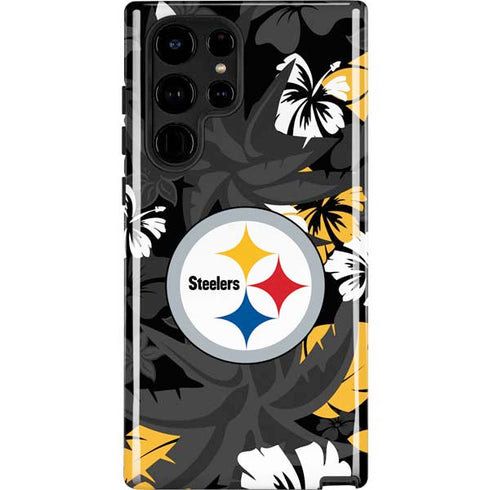 NFL Pittsburgh Steelers Tropical Print Galaxy Cases