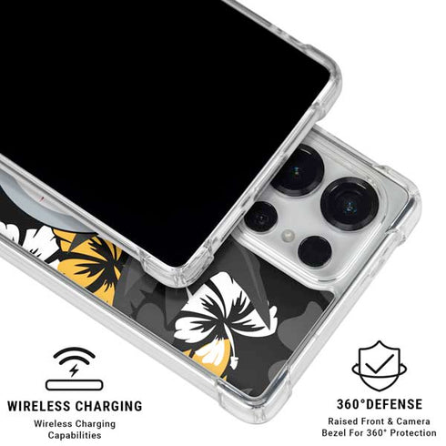 NFL Pittsburgh Steelers Tropical Print Galaxy S25 Ultra Clear Case