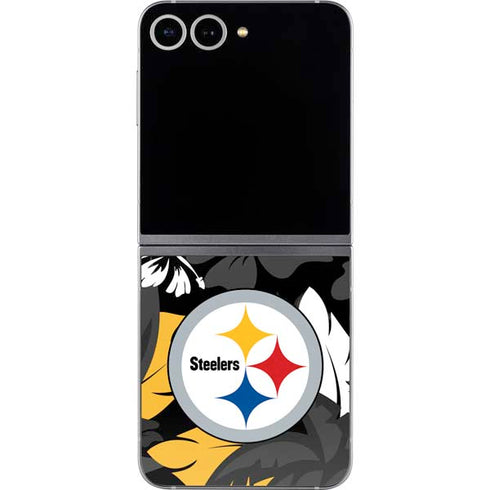 NFL Pittsburgh Steelers Tropical Print Galaxy Z Flip6 Skin