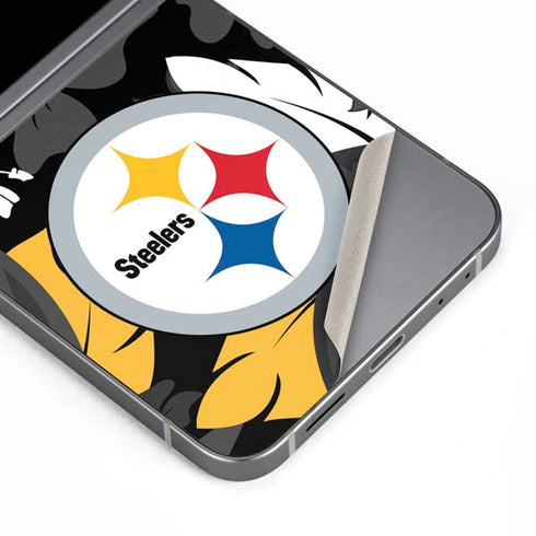 NFL Pittsburgh Steelers Tropical Print Galaxy Z Flip6 Skin