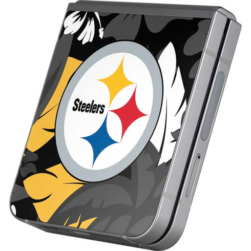 NFL Pittsburgh Steelers Tropical Print Galaxy Z Flip6 Skin
