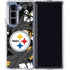 NFL Pittsburgh Steelers Tropical Print Galaxy Z Fold5 5G Clear Case
