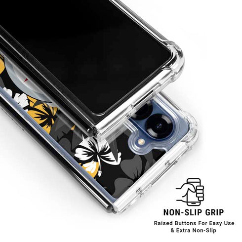 NFL Pittsburgh Steelers Tropical Print Galaxy Z Fold6 Clear Case