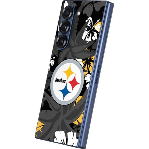 NFL Pittsburgh Steelers Tropical Print Galaxy Z Fold6 Skin