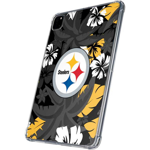 NFL Pittsburgh Steelers Tropical Print iPad Pro 11in (2024) Clear Case