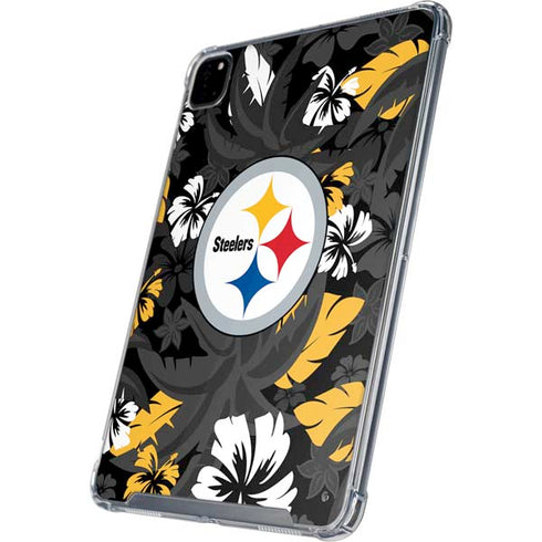 NFL Pittsburgh Steelers Tropical Print iPad Pro 12.9in (2020) Clear Case