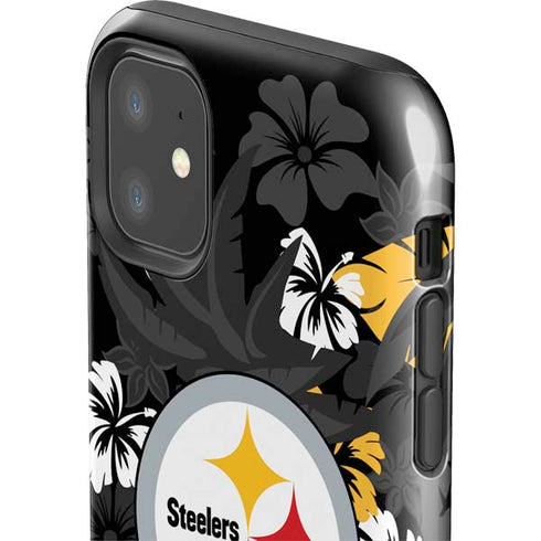 NFL Pittsburgh Steelers Tropical Print iPhone 11 Impact Case