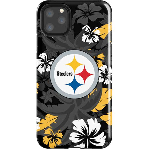 NFL Pittsburgh Steelers Tropical Print iPhone Cases