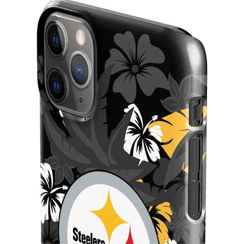 NFL Pittsburgh Steelers Tropical Print iPhone 11 Pro Max Lite Case