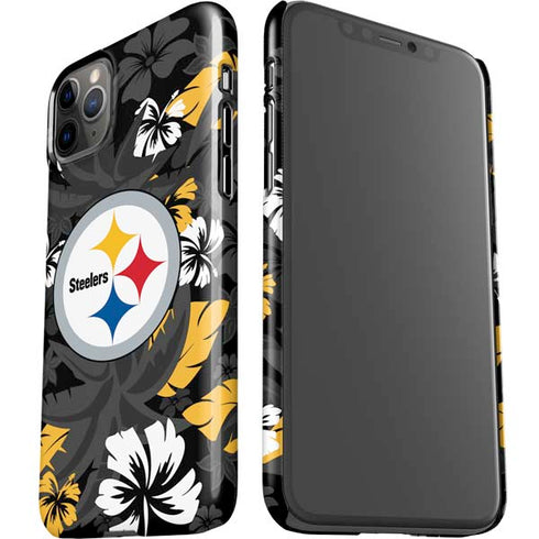 NFL Pittsburgh Steelers Tropical Print iPhone 11 Pro Max Lite Case