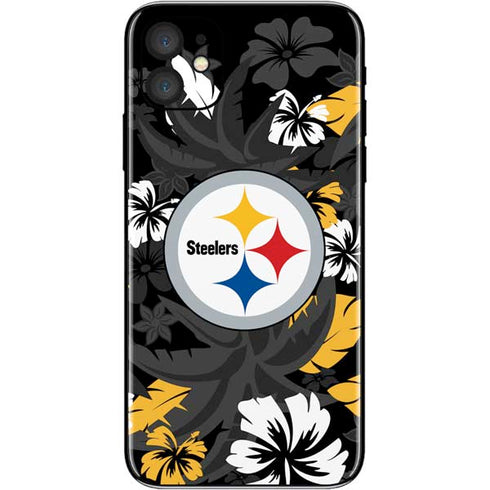 NFL Pittsburgh Steelers Tropical Print iPhone 11 Skin
