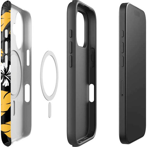 NFL Pittsburgh Steelers Tropical Print iPhone 16 Magsafe Impact Case