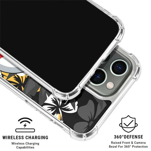 NFL Pittsburgh Steelers Tropical Print iPhone 16 Pro Clear Case