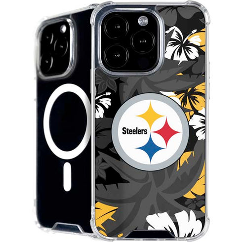 NFL Pittsburgh Steelers Tropical Print iPhone 16 Pro Max MagSafe Case