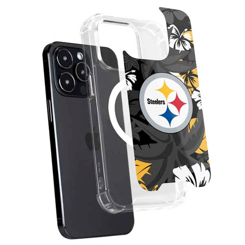 NFL Pittsburgh Steelers Tropical Print iPhone 16 Pro Max MagSafe Case
