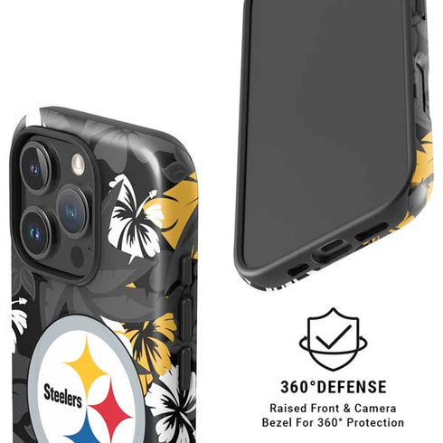 NFL Pittsburgh Steelers Tropical Print iPhone 16 Pro Max Magsafe Impact Case