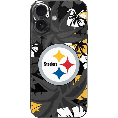 NFL Pittsburgh Steelers Tropical Print iPhone 16 Skin