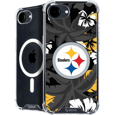 NFL Pittsburgh Steelers Tropical Print iPhone 16e MagSafe Case