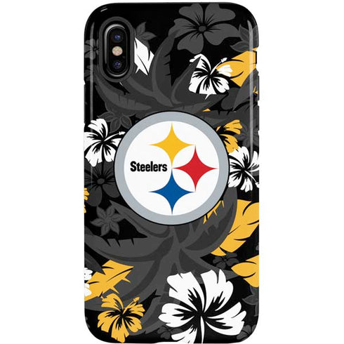 NFL Pittsburgh Steelers Tropical Print iPhone XS Pro Case
