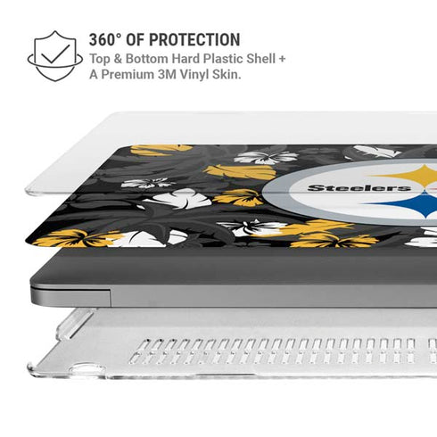 NFL Pittsburgh Steelers Tropical Print MacBook Pro 14in (2021-24) Case plus Skin