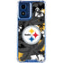 NFL Pittsburgh Steelers Tropical Print Moto G 5G (2024) Clear Case