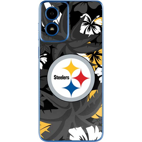 NFL Pittsburgh Steelers Tropical Print Moto G Play 4G (2024) Skin
