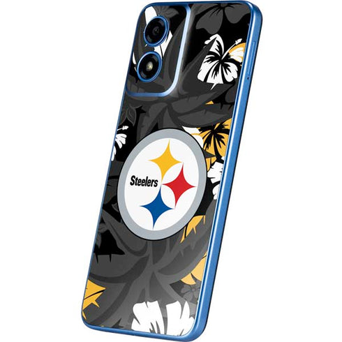 NFL Pittsburgh Steelers Tropical Print Moto G Play 4G (2024) Skin
