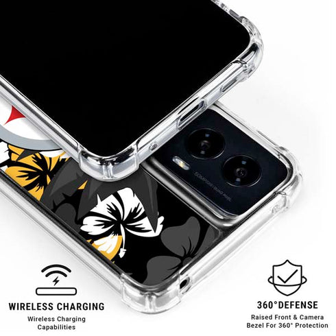 NFL Pittsburgh Steelers Tropical Print Moto G Power 5G (2024) Clear Case