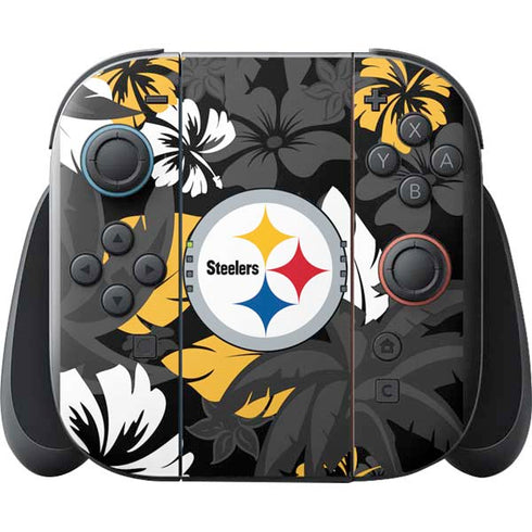 NFL Pittsburgh Steelers Tropical Print Nintendo Switch 2 (2025) with Joy-Con Skin