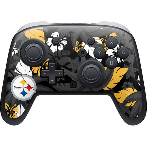 NFL Pittsburgh Steelers Tropical Print Nintendo Switch 2 (2025) Pro Controller Skin