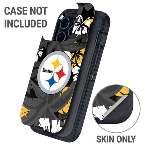 NFL Pittsburgh Steelers Tropical Print Otterbox Defender iPhone Skin