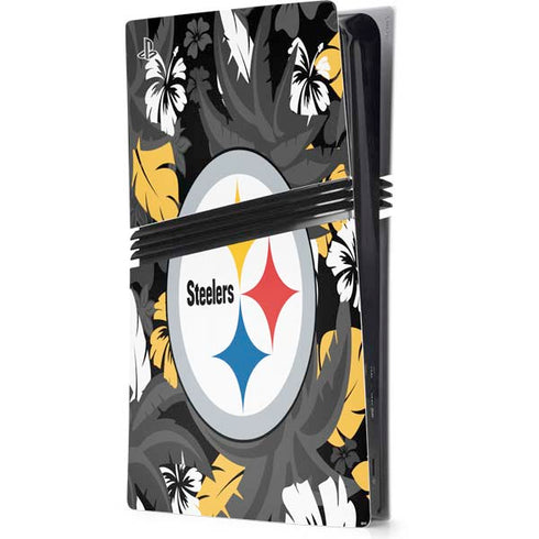NFL Pittsburgh Steelers Tropical Print PS5 Pro Console Skin