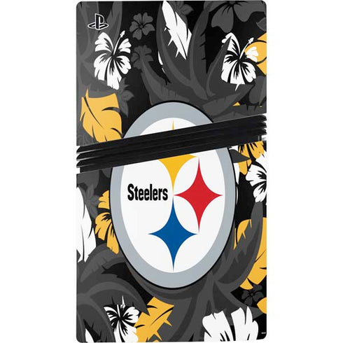 NFL Pittsburgh Steelers Tropical Print PS5 Pro Console Skin