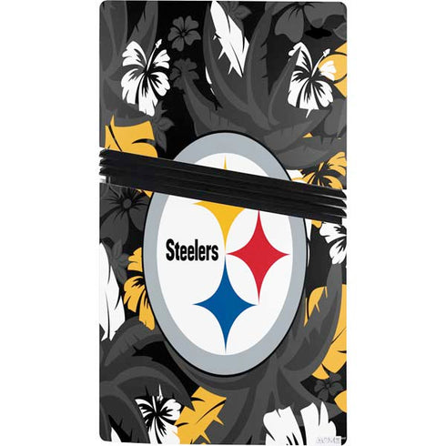 NFL Pittsburgh Steelers Tropical Print PS5 Pro Console Skin
