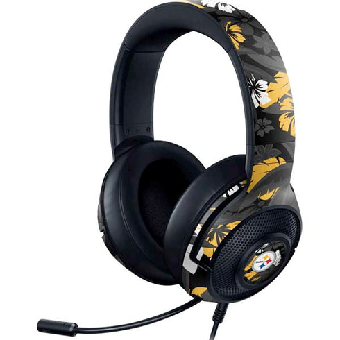 NFL Pittsburgh Steelers Tropical Print Razer Kraken X Skin