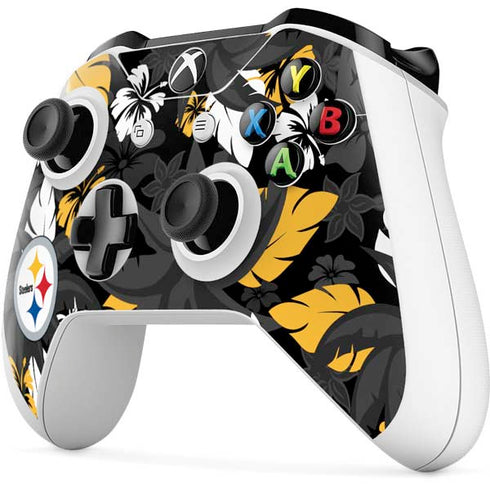 NFL Pittsburgh Steelers Tropical Print Xbox One S All-Digital Edition Bundle Skin