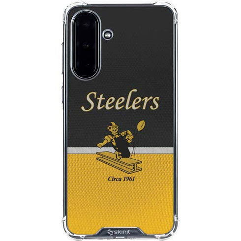 NFL Pittsburgh Steelers Vintage Galaxy A36 5G Clear Case