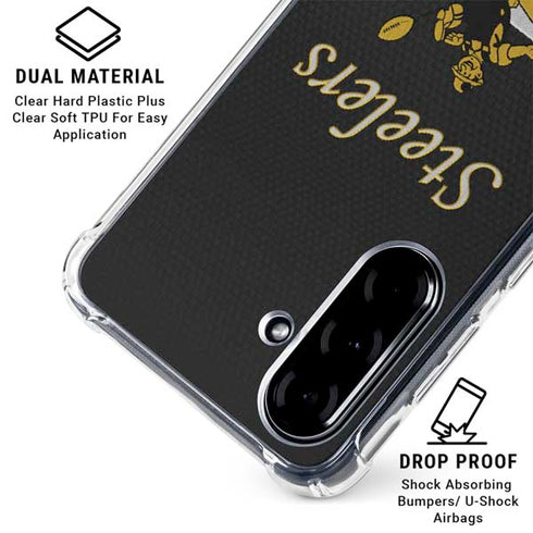 NFL Pittsburgh Steelers Vintage Galaxy A36 5G Clear Case