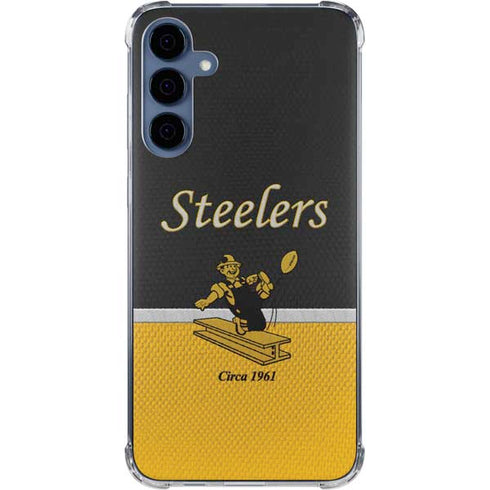 NFL Pittsburgh Steelers Vintage Galaxy A55 5G Clear Case