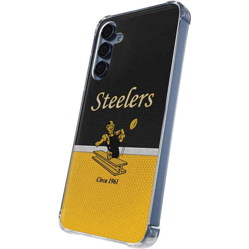 NFL Pittsburgh Steelers Vintage Galaxy A55 5G Clear Case
