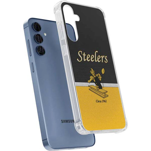 NFL Pittsburgh Steelers Vintage Galaxy A55 5G Clear Case