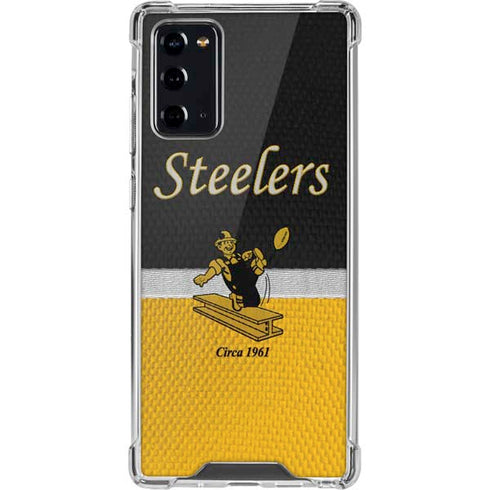 NFL Pittsburgh Steelers Vintage Galaxy Note20 5G Clear Case