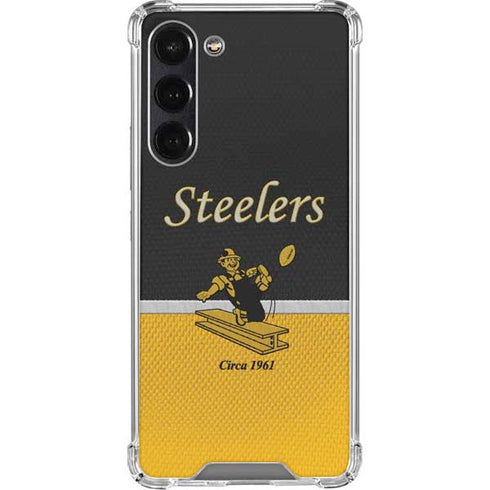 NFL Pittsburgh Steelers Vintage Galaxy S24 FE Clear Case