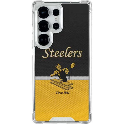 NFL Pittsburgh Steelers Vintage Galaxy S25 Ultra Clear Case