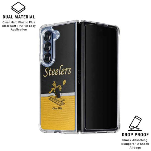 NFL Pittsburgh Steelers Vintage Galaxy Z Fold6 Clear Case